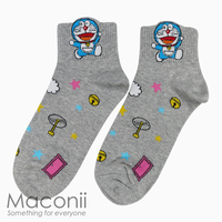 Socks - Ankle Doraemon Grey