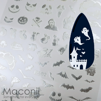 Nail Stickers F602 Halloween #1 Silver