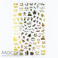 Nail Stickers F602 Halloween #1 Gold